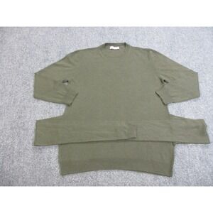 Sandro Sweater Womens Medium Olive Green Wool Cashmere Blend Tie Waist Pullover